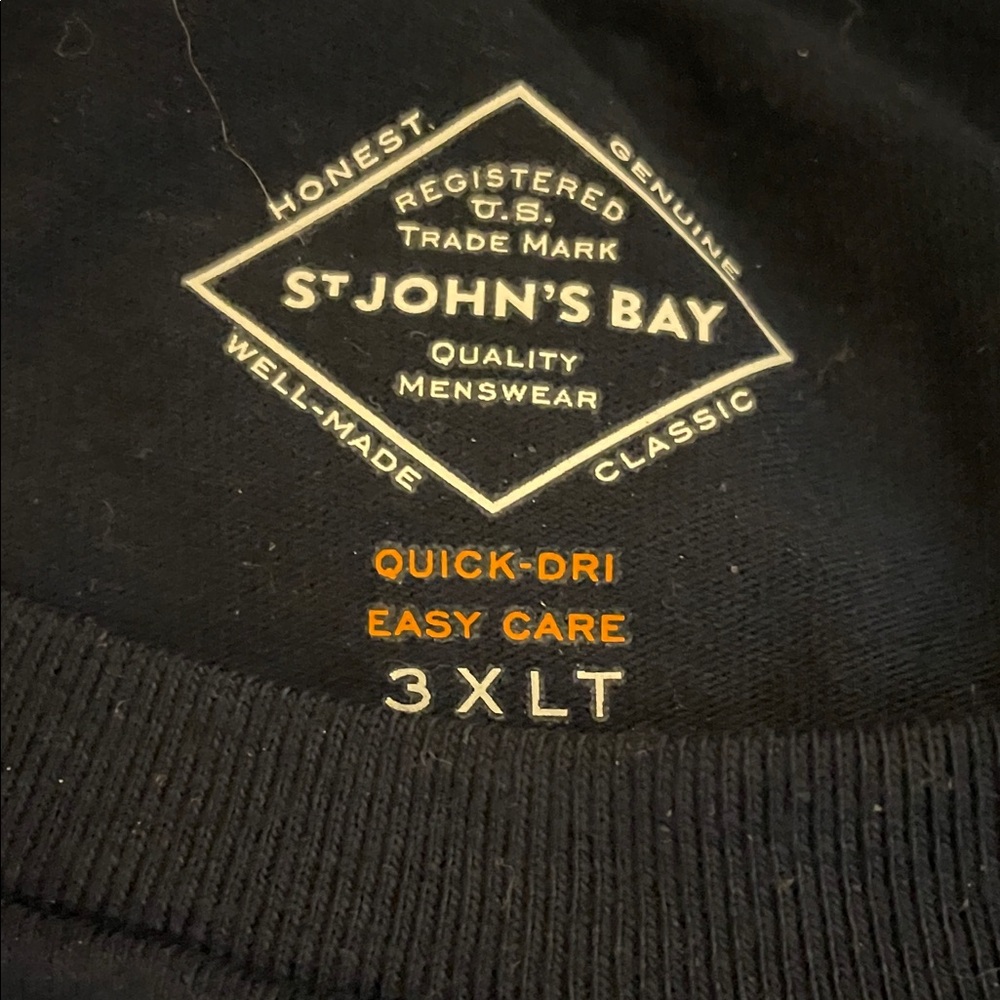 St. John's Bay Black Quick-Dri T-Shirt - Picture 2 of 2